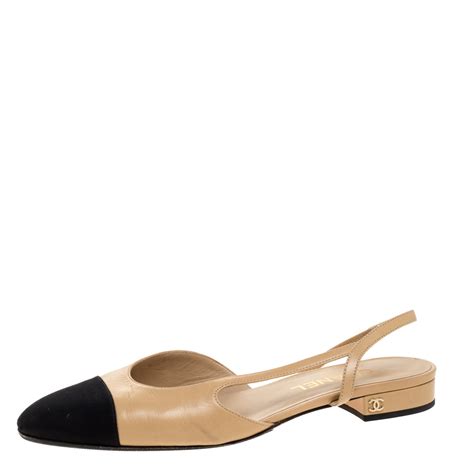 chanel cap toe slingback|chanel cap toe slingback flats.